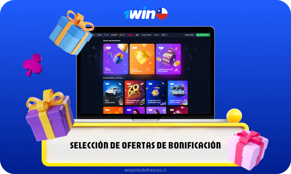 1win ofrece a los jugadores chilenos atractivos bonos y promociones en la web o app